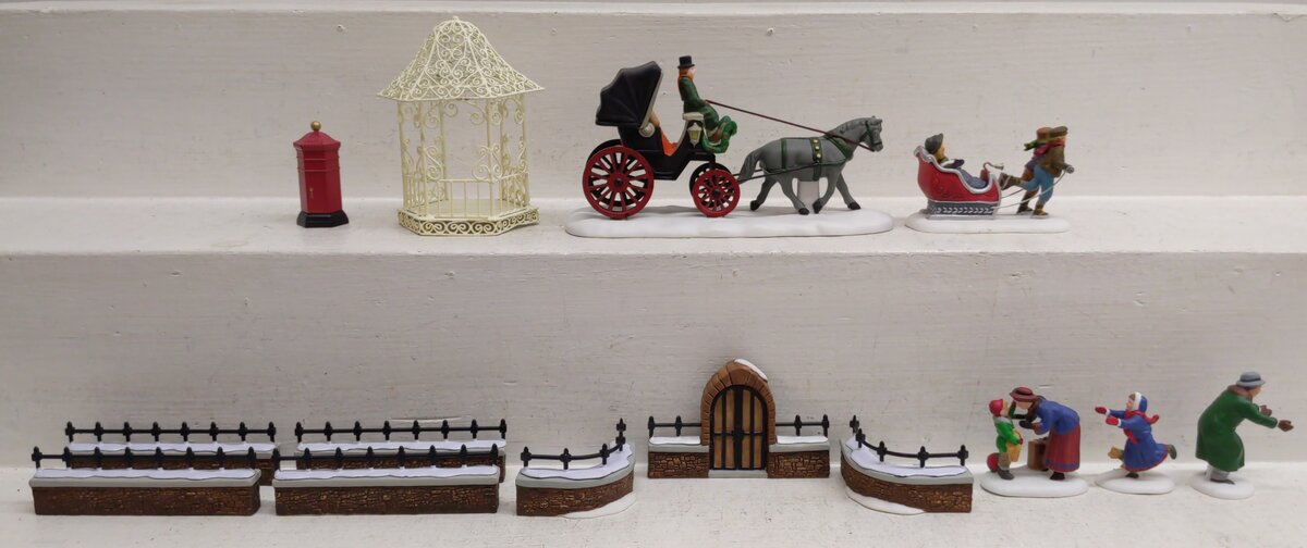 Dept 56 Assorted Hand-Painted Porcelain Accent Pieces [7] LN/Box