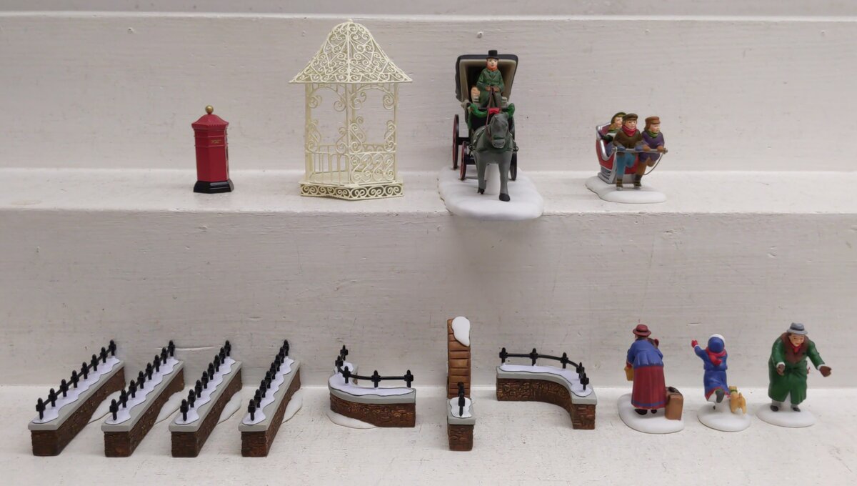 Dept 56 Assorted Hand-Painted Porcelain Accent Pieces [7] LN/Box