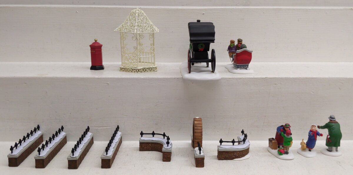 Dept 56 Assorted Hand-Painted Porcelain Accent Pieces [7] LN/Box