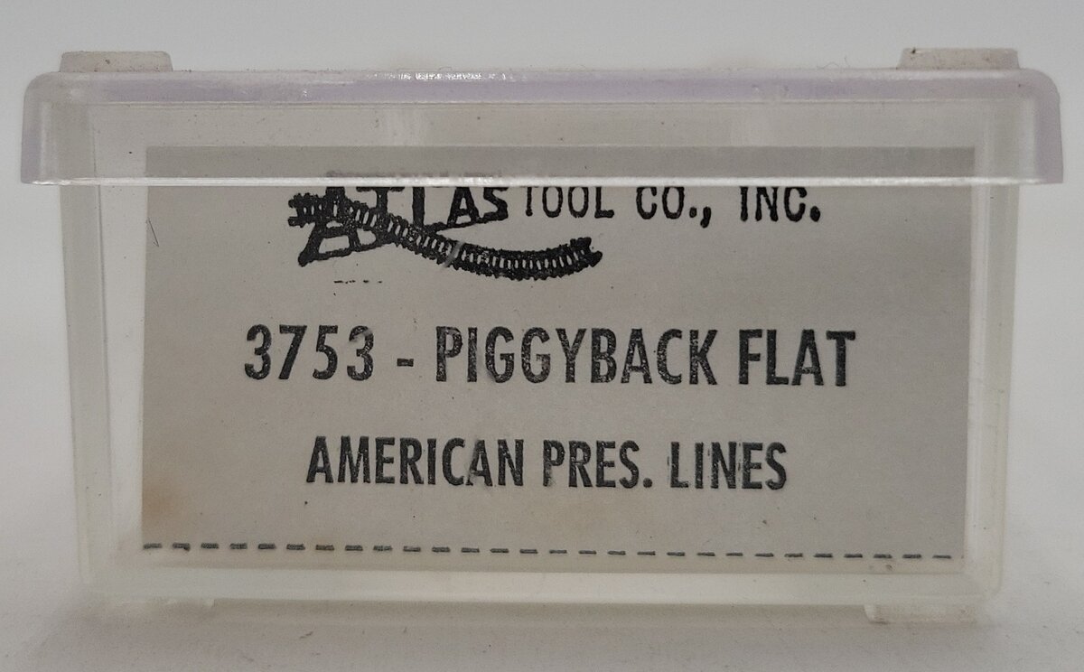 Atlas 3753 N Scale CP Rail Flat Car w/ American President Lines Trailers EX/Box