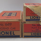 Lionel Vintage O Lionel Lines Freight Cars: 6411, 6017, 6419, 6818 [4] VG/Box