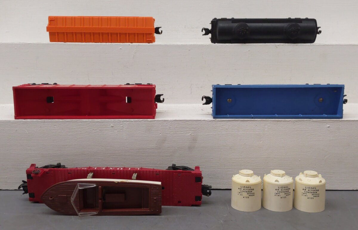 Lionel Vintage O Freight Cars: 6112-85, 6465, 6476, 6014-85, 6801 [5] EX/Box