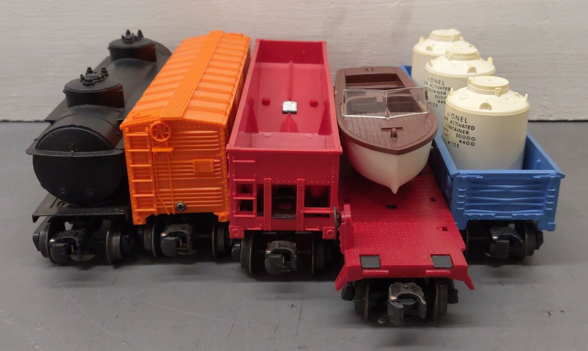 Lionel Vintage O Freight Cars: 6112-85, 6465, 6476, 6014-85, 6801 [5] EX/Box