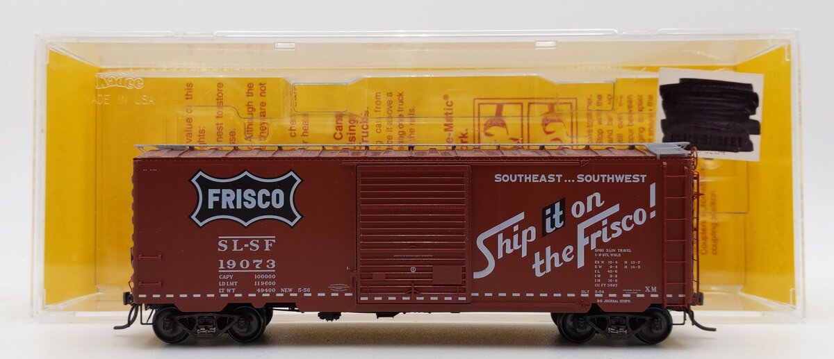 Kadee 5254 HO SLSF Frisco 40' PS-1 Boxcar #19073 EX/Box
