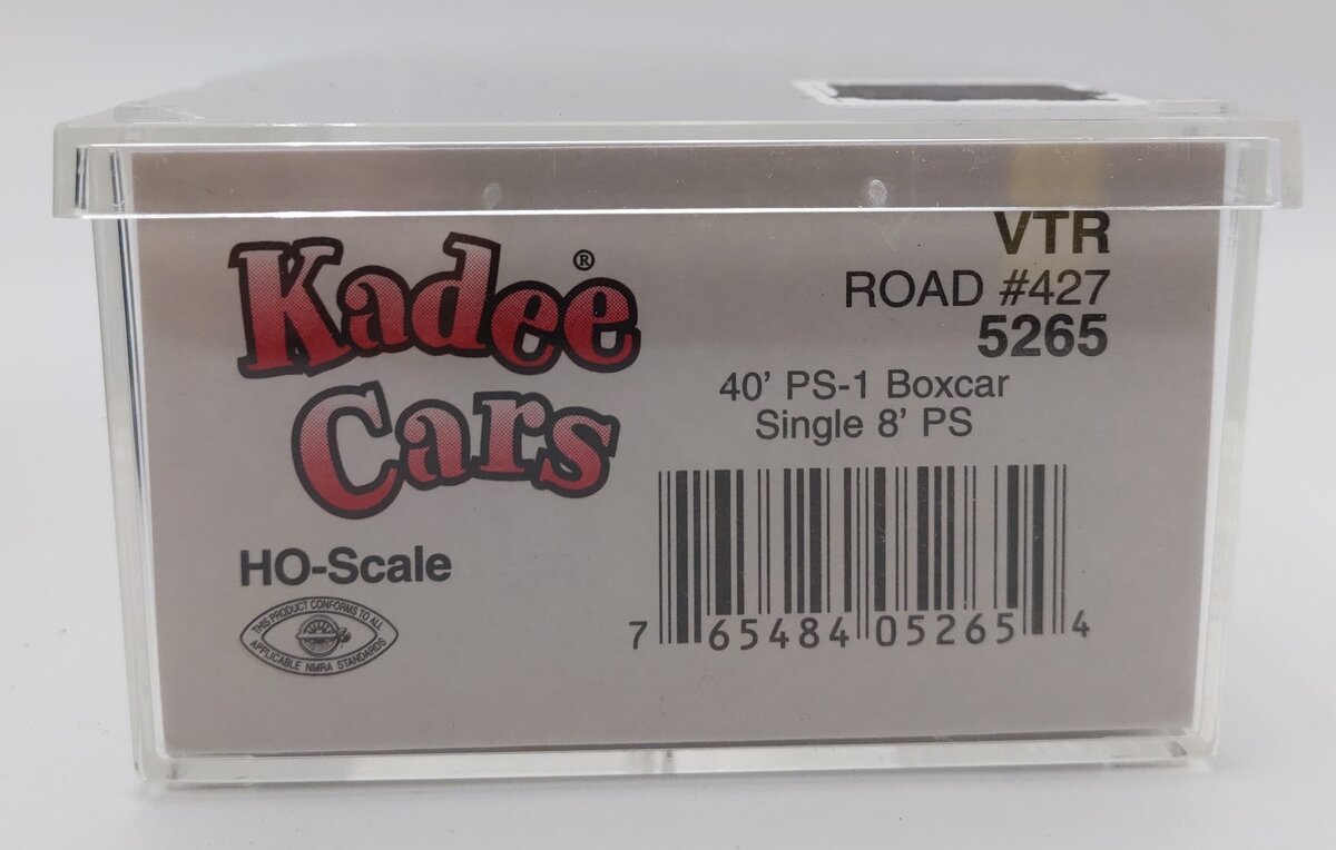 Kadee 5265 HO Scale Vermont Railway 40' PS-1 Boxcar #427 EX/Box