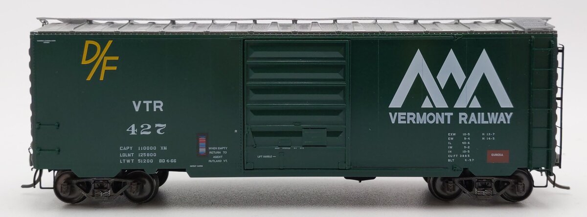 Kadee 5265 HO Scale Vermont Railway 40' PS-1 Boxcar #427 EX/Box