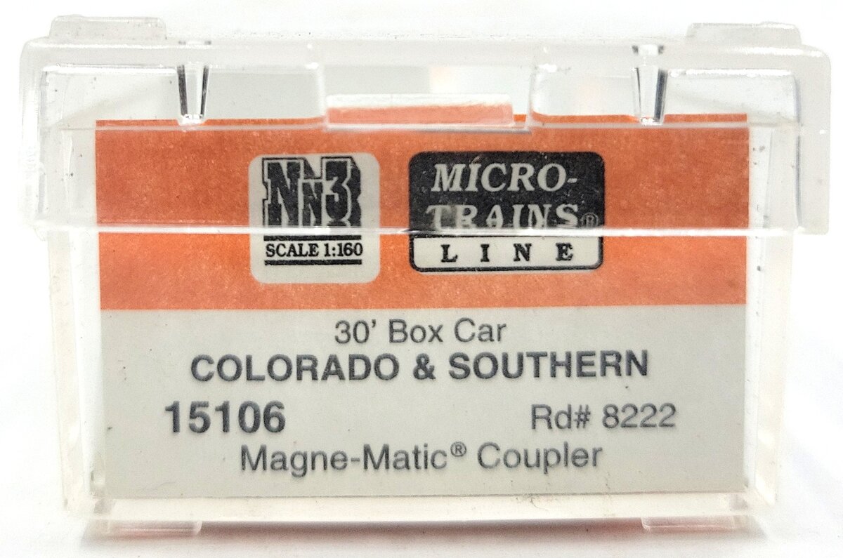 Micro-Trains 80000060 Nn3 Colorado & Southern 30' Wood Sheathed Boxcar #8222 LN/Box