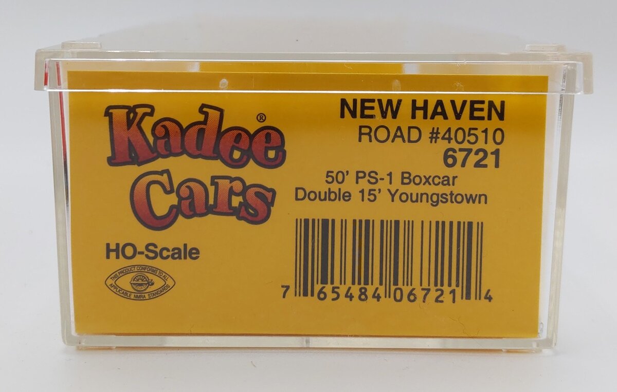 Kadee 6721 HO Scale New Haven 50' PS-1 Boxcar #40510 EX/Box