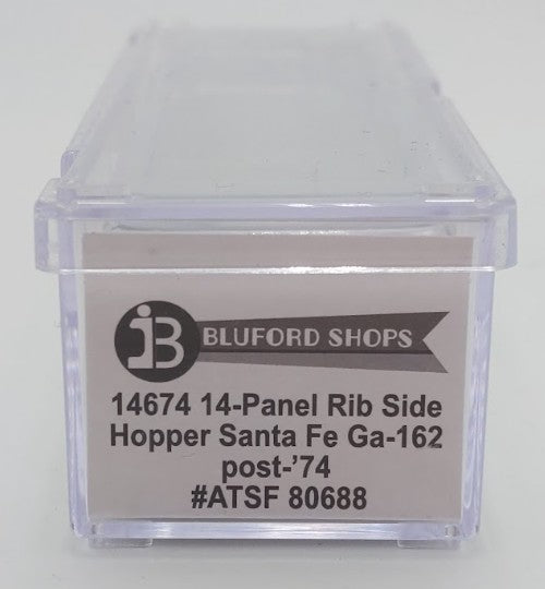 Bluford Shops 14674 N Santa Fe Ga-162 Post-'74 14-Panel 3-Bay Hopper Car #80688