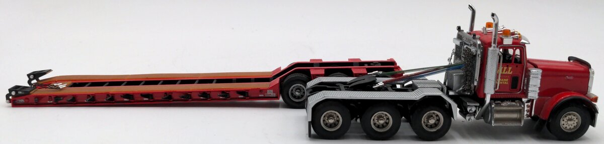 Sword Models SW2027-ALL 1:50 Diecast Peterbilt 379 Tractor w/ Lowboy Trailer VG