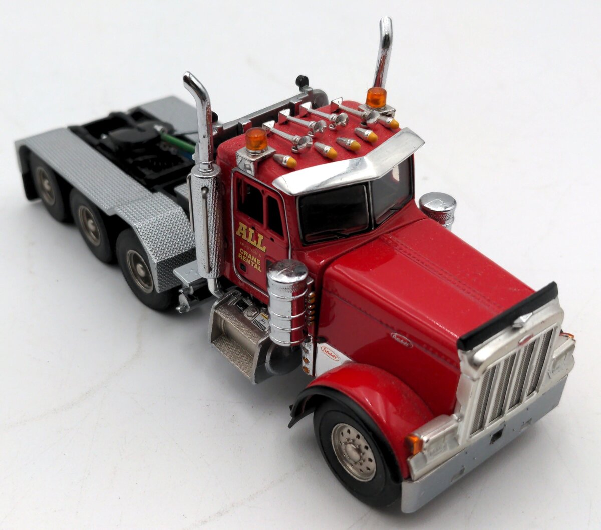 Sword Models SW2027-ALL 1:50 Diecast Peterbilt 379 Tractor w/ Lowboy Trailer VG