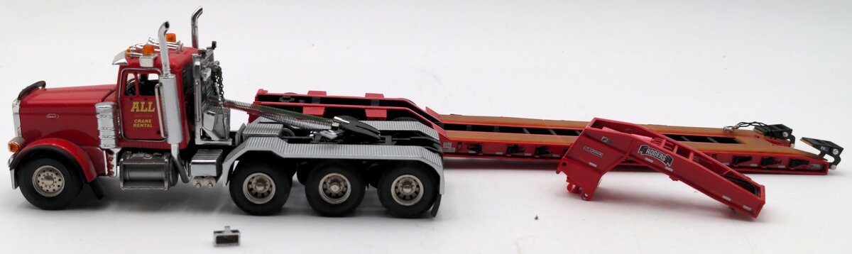 Sword Models SW2027-ALL 1:50 Diecast Peterbilt 379 Tractor w/ Lowboy Trailer VG