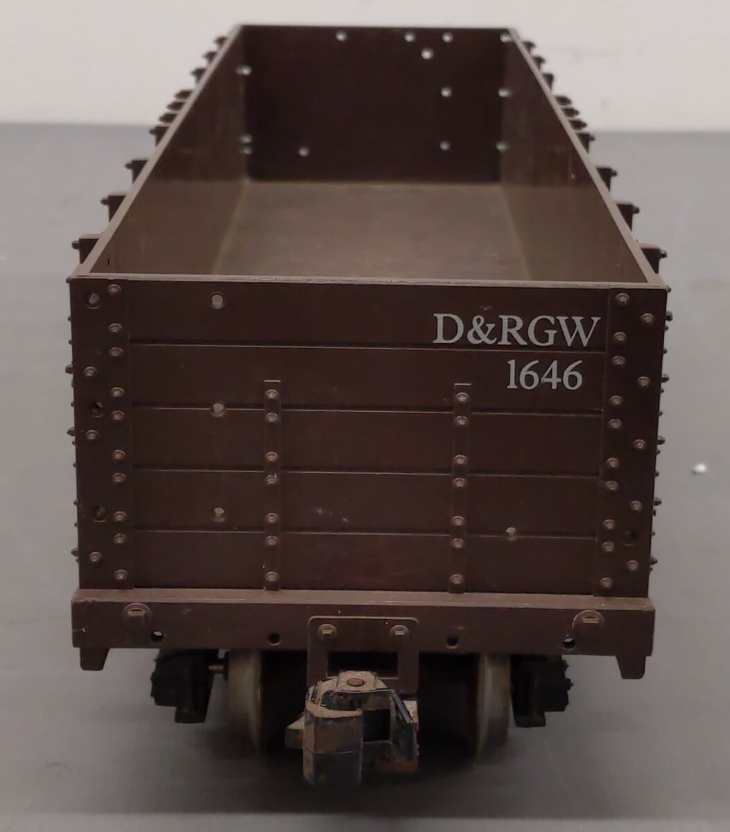 LGB 1646 G Scale D&RGW Gondola #1646 (Metal Wheels) VG
