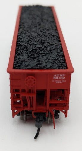 Bluford Shops 14063 N Scale Santa Fe 70T 3 Bay 14 Panel Rib Side Hooper #80102 EX/Box
