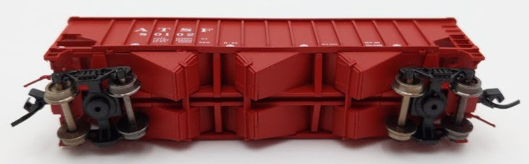 Bluford Shops 14063 N Scale Santa Fe 70T 3 Bay 14 Panel Rib Side Hooper #80102 EX/Box