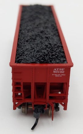 Bluford Shops 14063 N Scale Santa Fe 70T 3 Bay 14 Panel Rib Side Hooper #80102 EX/Box