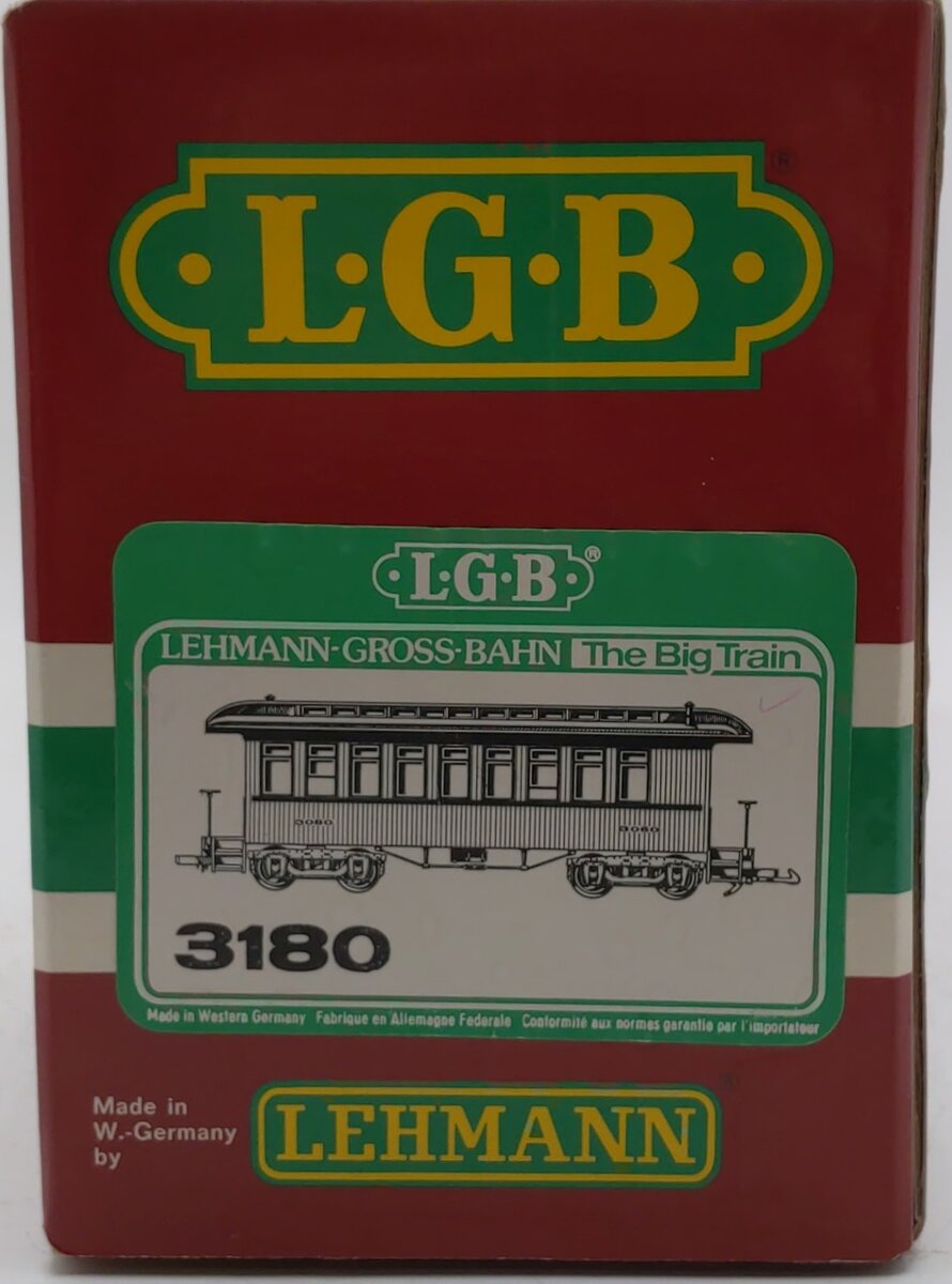 LGB 3180 G Scale Denver, South Park & Pacific Passenger Car w/Lighting EX/Box