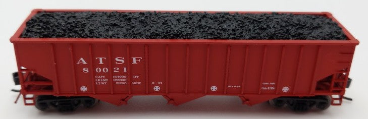 Bluford Shops 14063 N Scale Santa Fe 70T 3 Bay 14 Panel Rib Side Hooper #80021 LN/Box