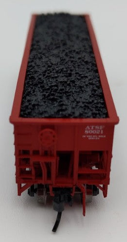 Bluford Shops 14063 N Scale Santa Fe 70T 3 Bay 14 Panel Rib Side Hooper #80021 LN/Box