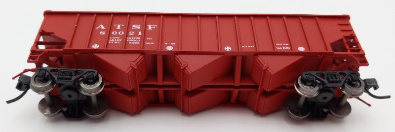 Bluford Shops 14063 N Scale Santa Fe 70T 3 Bay 14 Panel Rib Side Hooper #80021 LN/Box