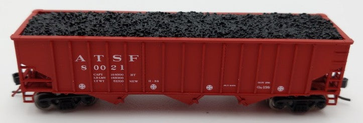 Bluford Shops 14063 N Scale Santa Fe 70T 3 Bay 14 Panel Rib Side Hooper #80021 LN/Box