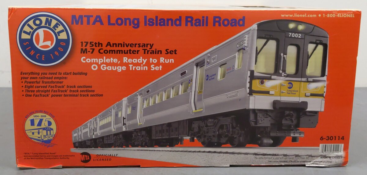 Lionel 6-30114 O Gauge Long Island Railroad M7 Anniversary Commuter Train Set LN/Box