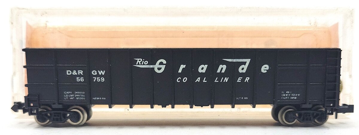 Roundhouse 8103 N Denver & Rio Grande Western Thrall Coal Gondola #56759 EX/Box