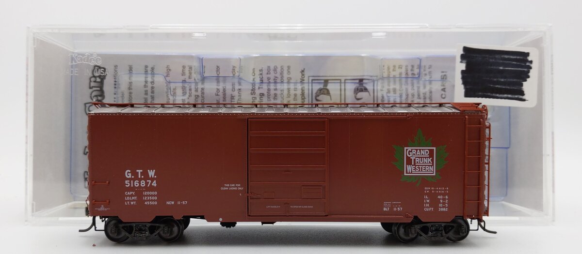 Kadee 5268 HO Scale GTW 40' PS-1 Boxcar #516874 EX/Box