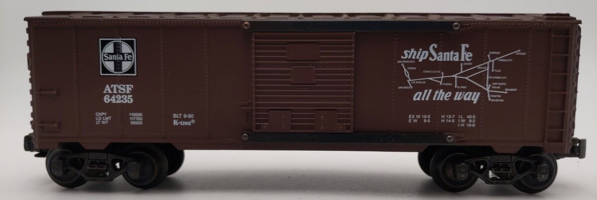 K-Line K64235 O Gauge Santa Fe Classic Map Car #64235 LN
