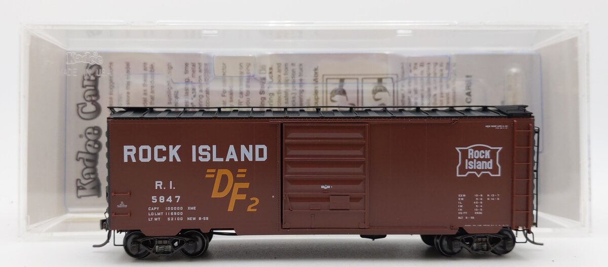 Kadee 5272 HO Scale Rock Island 40' PS-1 Single 8' PS Boxcar #5847 EX/Box
