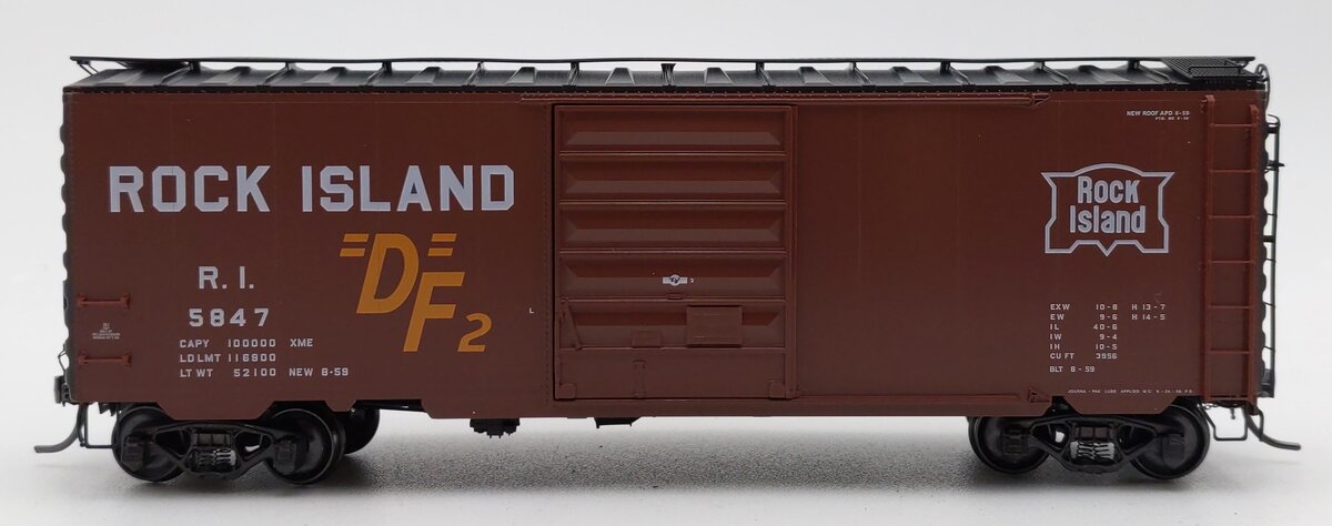 Kadee 5272 HO Scale Rock Island 40' PS-1 Single 8' PS Boxcar #5847 EX/Box