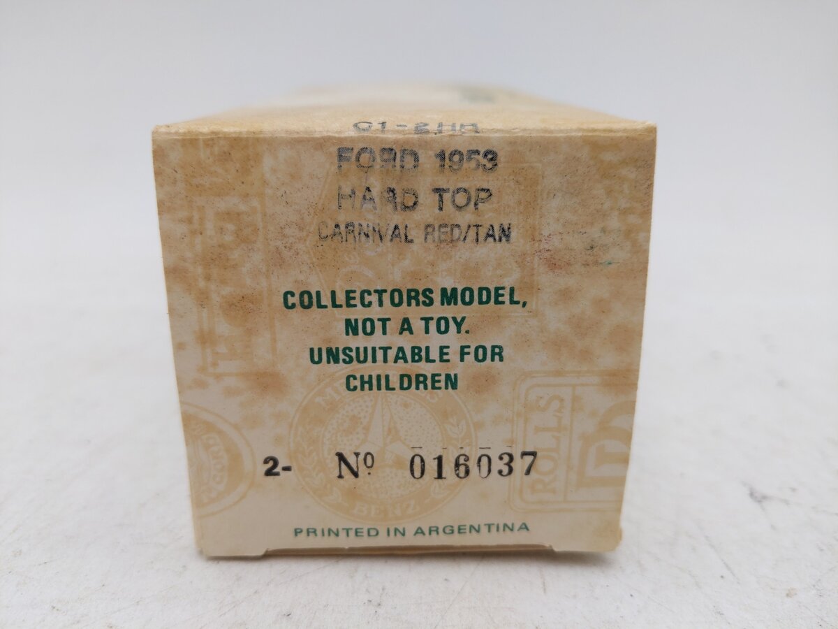 Collector's Classics 2016037 1:43 1953 Ford Hard Top Carnival Red EX/Box