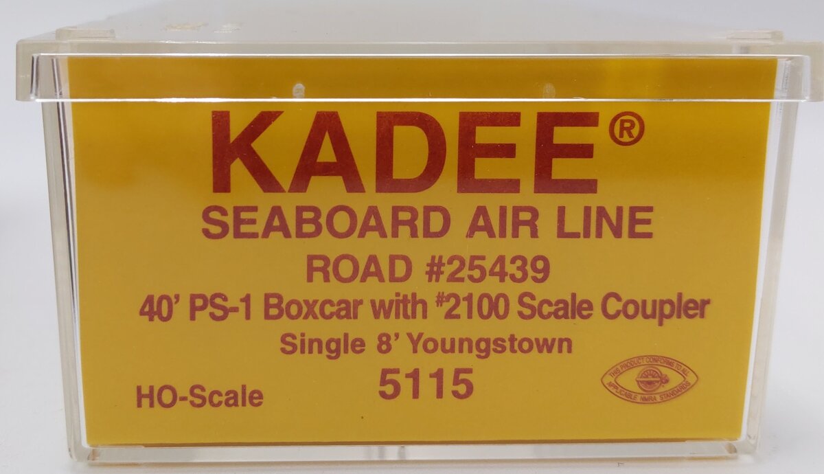 Kadee 5115 HO Scale Seaboard Air Line 40' PS-1 Boxcar #25439 EX/Box