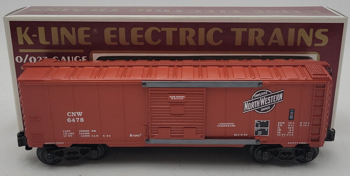 K-Line K6478 O Gauge Chicago & North Western Classic Boxcar LN/Box