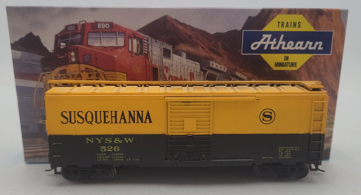 Athearn 240-5 HO Scale New York Susquehanna & Western Boxcar #526 EX/Box