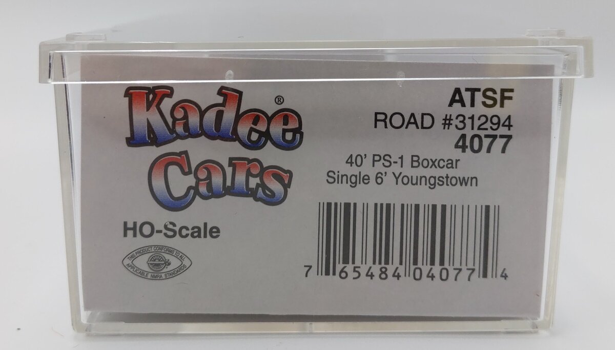 Kadee 4077 HO ATSF Chief 40' PS-1 Single 6' Youngstown Boxcar #31294 EX/Box