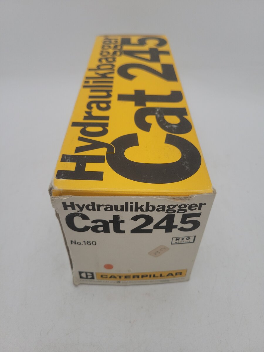 NZG 160 1:50 Scale White Caterpillar 245 Hydraulic Excavator Movable Arm/Bucket NIB