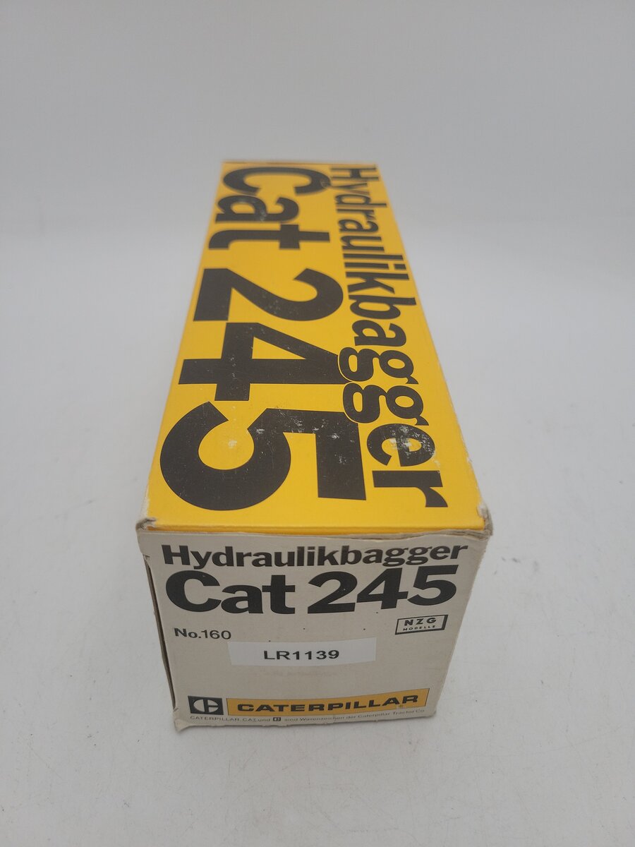 NZG 160 1:50 Scale White Caterpillar 245 Hydraulic Excavator Movable Arm/Bucket NIB