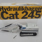 NZG 160 1:50 Scale White Caterpillar 245 Hydraulic Excavator Movable Arm/Bucket NIB