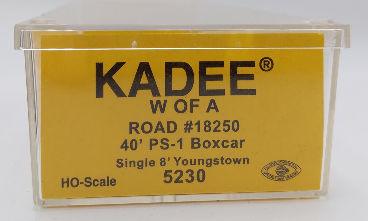 Kadee 5230 HO Western of Alabama 40' PS-1 Boxcar #18250 EX/Box