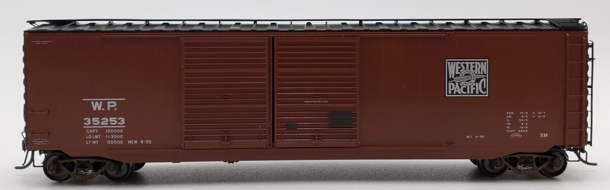 Kadee 6507 HO Scale Western Pacific 50' PS-1 Boxcar W/ 2100 Scale Coupler #35253 EX/Box