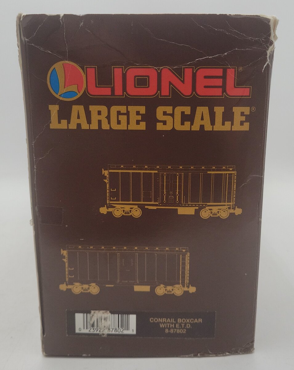 Lionel 8-87802 G Scale Conrail Boxcar w/E.T.D. LN/Box