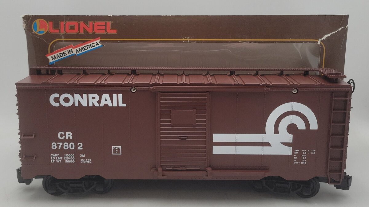 Lionel 8-87802 G Scale Conrail Boxcar w/E.T.D. LN/Box