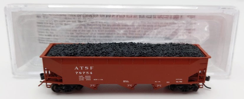 Bluford Shops 73456 N Scale 1950's Santa Fe 3 Bay Offset Side Hopper Car #78754 LN/Box