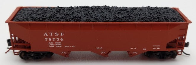 Bluford Shops 73456 N Scale 1950's Santa Fe 3 Bay Offset Side Hopper Car #78754 LN/Box