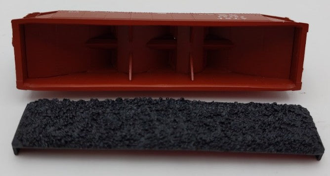 Bluford Shops 73456 N Scale 1950's Santa Fe 3 Bay Offset Side Hopper Car #78754 LN/Box