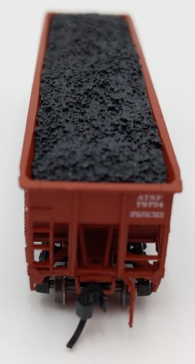 Bluford Shops 73456 N Scale 1950's Santa Fe 3 Bay Offset Side Hopper Car #78754 LN/Box