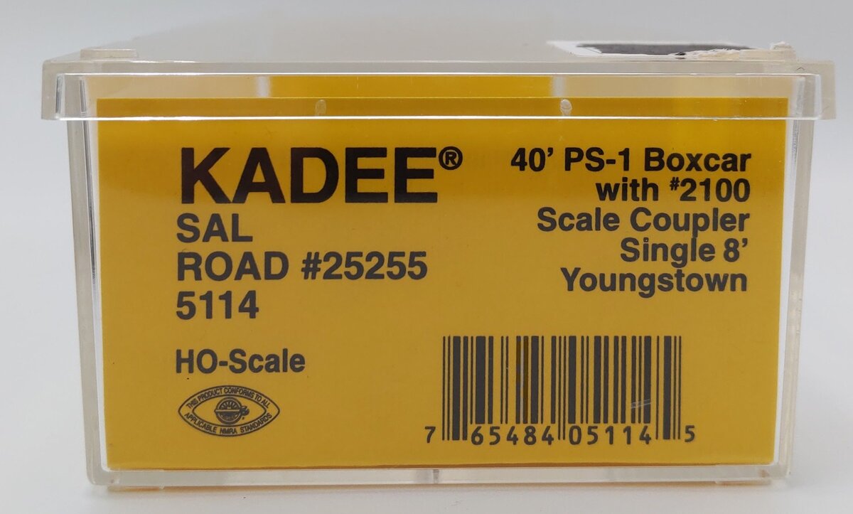 Kadee 5114 HO Scale Seaboard Air Line 40' PS-1 Boxcar #25255 EX/Box