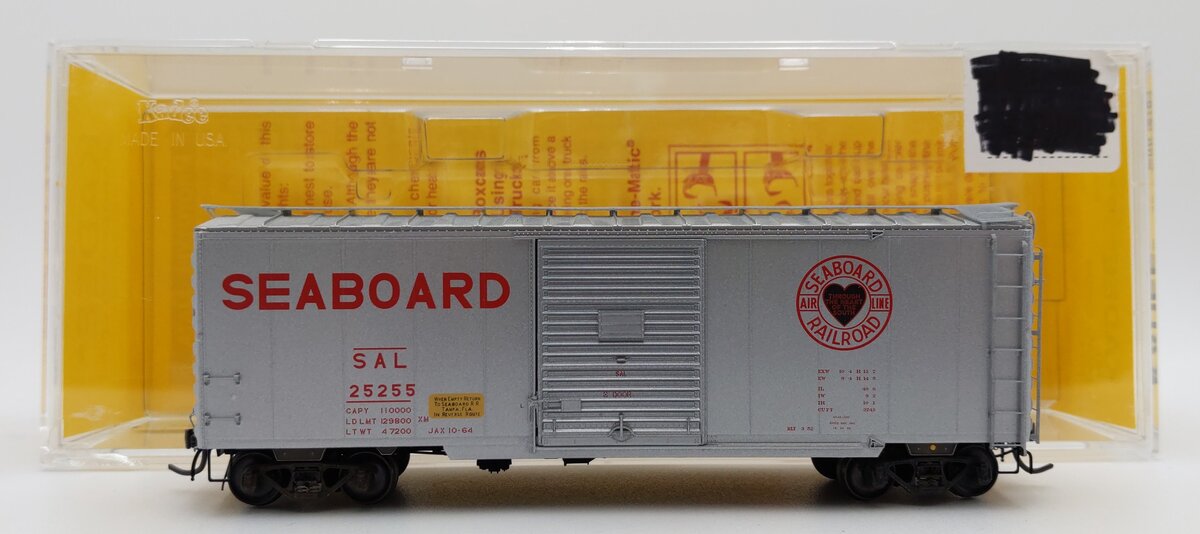 Kadee 5114 HO Scale Seaboard Air Line 40' PS-1 Boxcar #25255 EX/Box