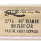 Atlas 3776 N Scale Piggy Back Flatcar With Pacific Fruit Express Trailer EX/Box
